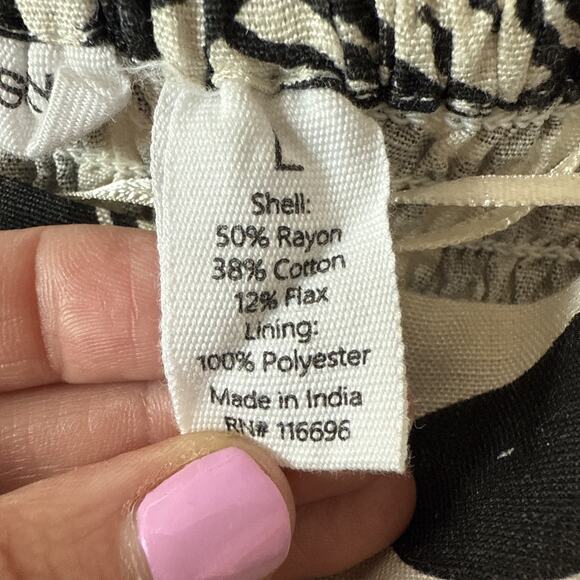 Midnight Sky NWT Womans L Boho Chic Cropped Corset Linen Blend Tank Top Festival - Picture 5 of 10